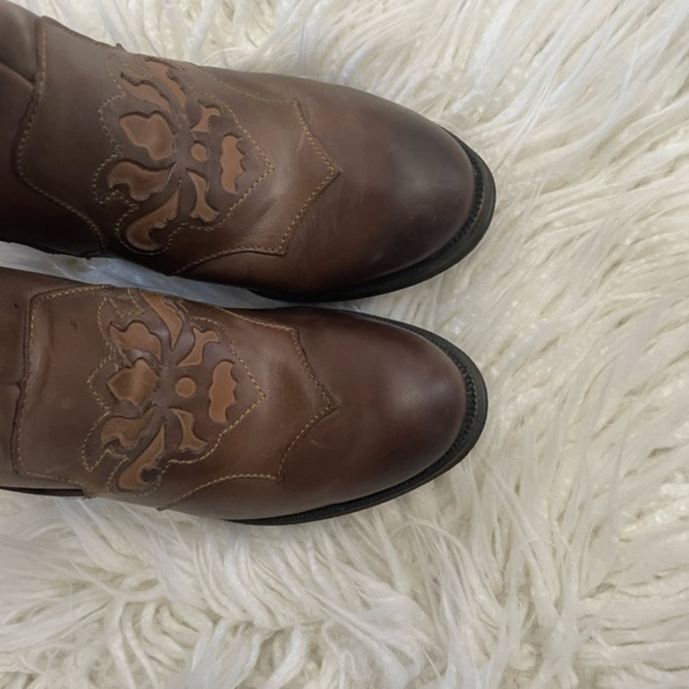 Born Montana brown leather cut out detail boots size 7 - Picture 4 of 8